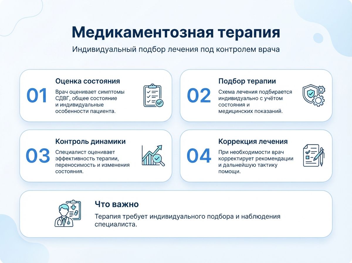 Лечение СДВГ в городе Южа у детей и взрослыхинфографика